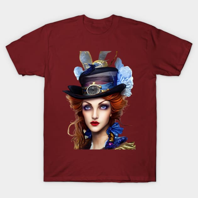 Victorian Steampunk Lady T-Shirt by Tuff Tees